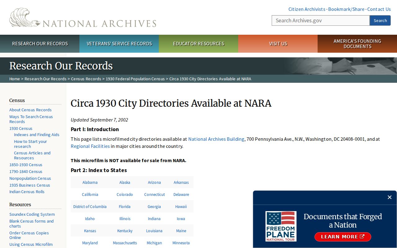 Garden Grove city directory NARA Orange County directory inventory