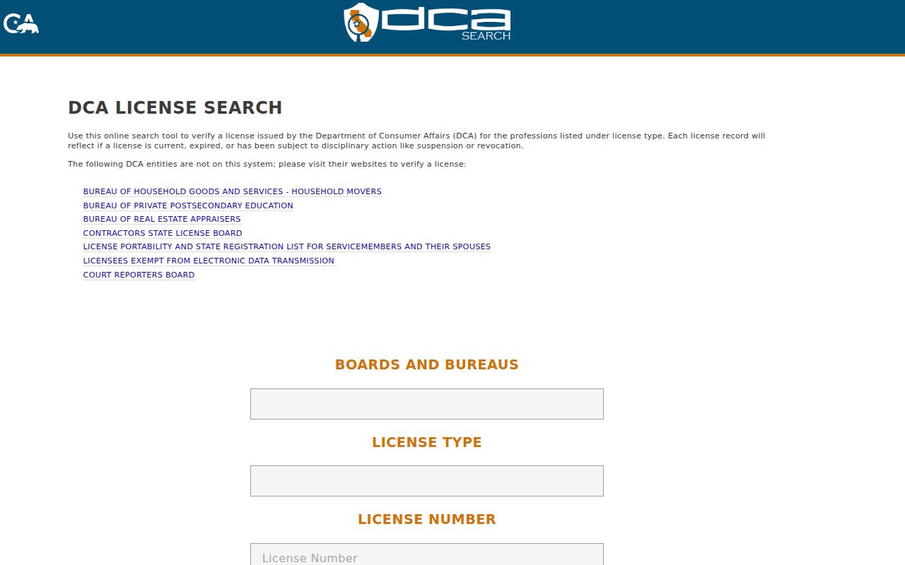 Garden Grove residents directory California professional license search