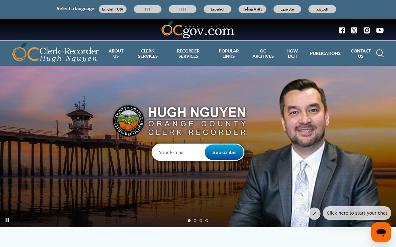 Garden Grove residents directory Orange County recorded-document index