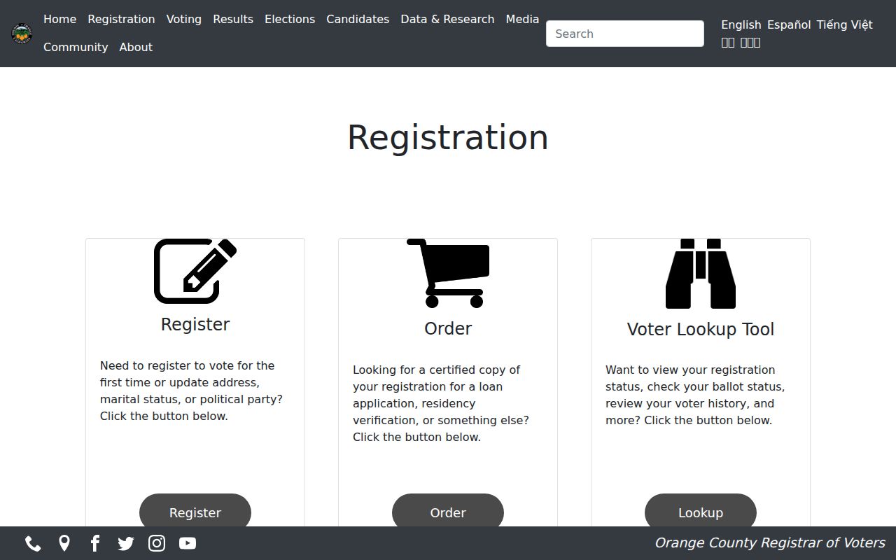 Garden Grove residents directory Orange County voter lookup