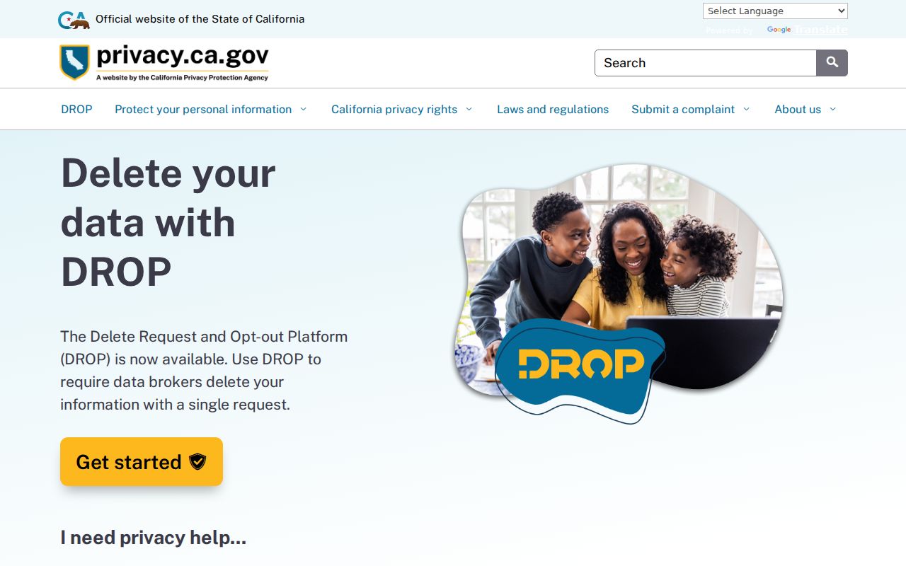 Garden Grove neighbors California privacy portal