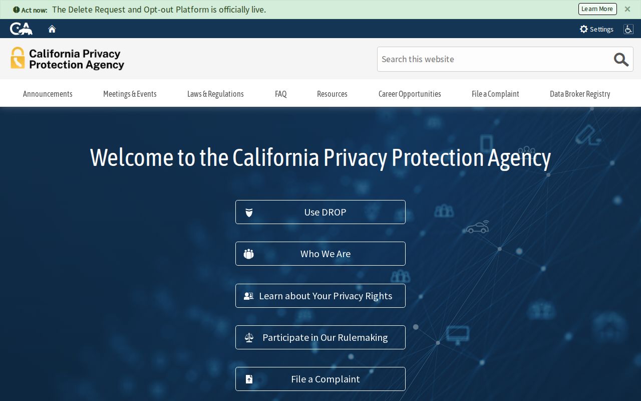 Garden Grove neighbors California Privacy Protection Agency information