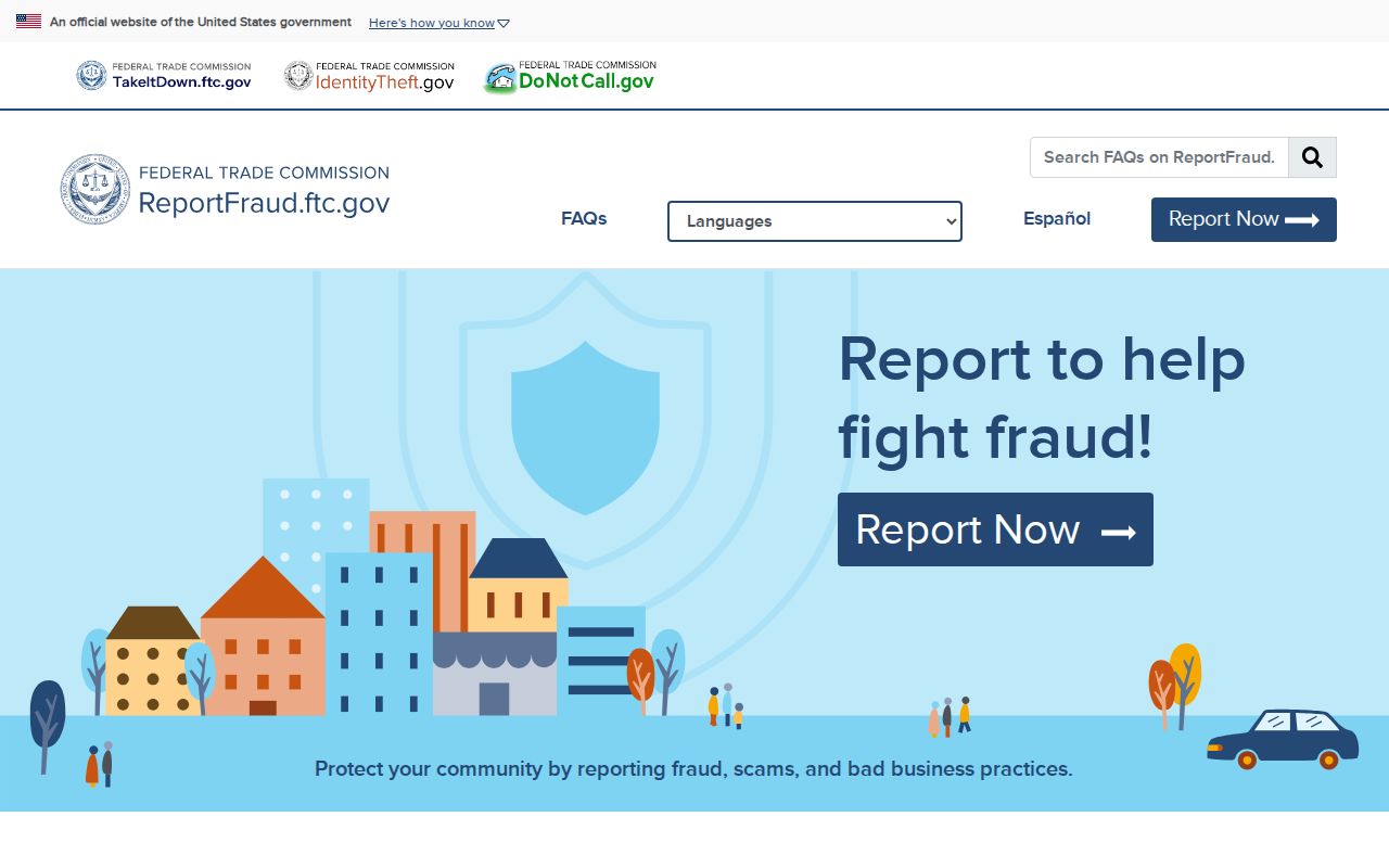 Garden Grove neighbors FTC ReportFraud portal