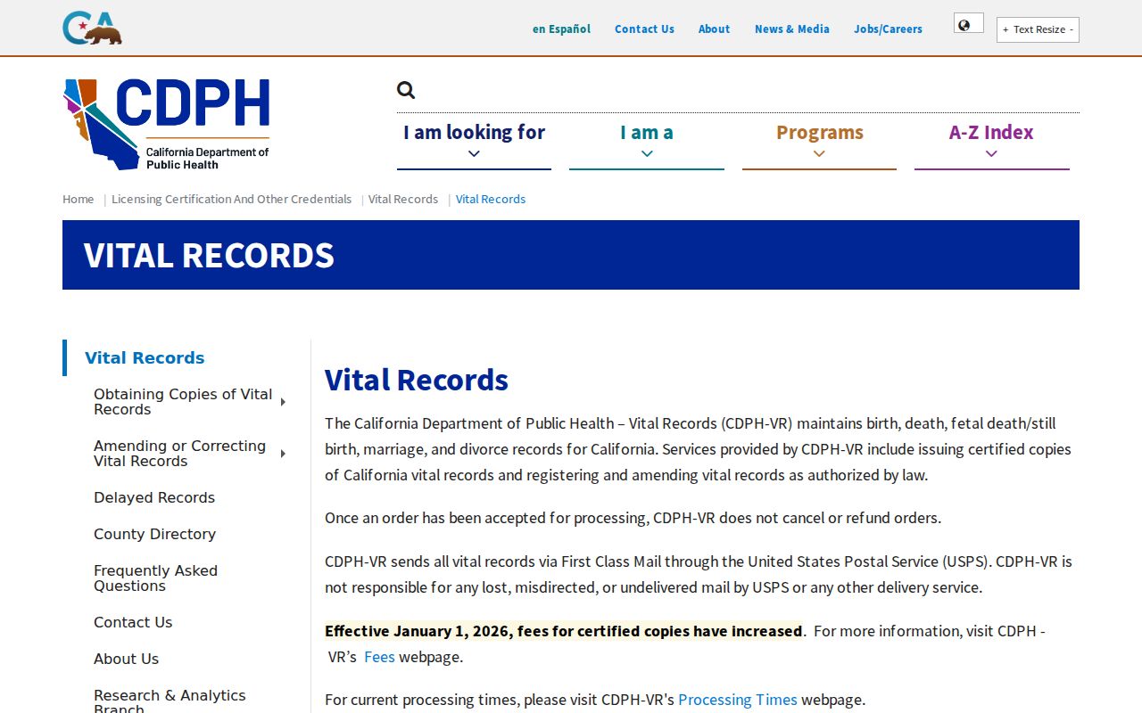 Garden Grove previous residents California vital records